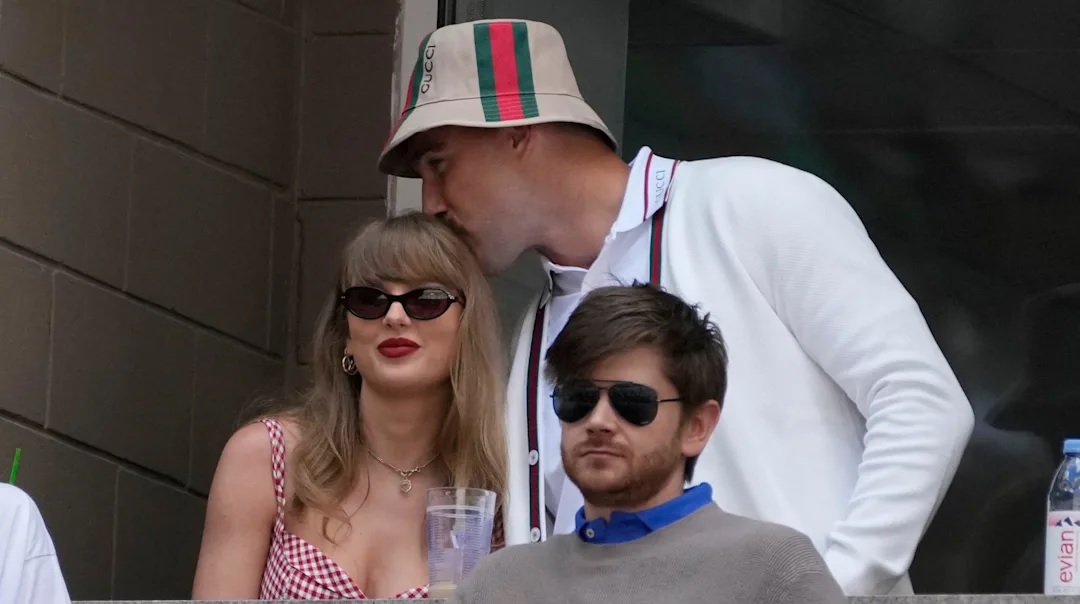 Taylor Swift dazzles in gold dress on date night with Travis Kelce